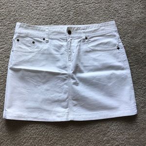 Jcrew white mini skirt