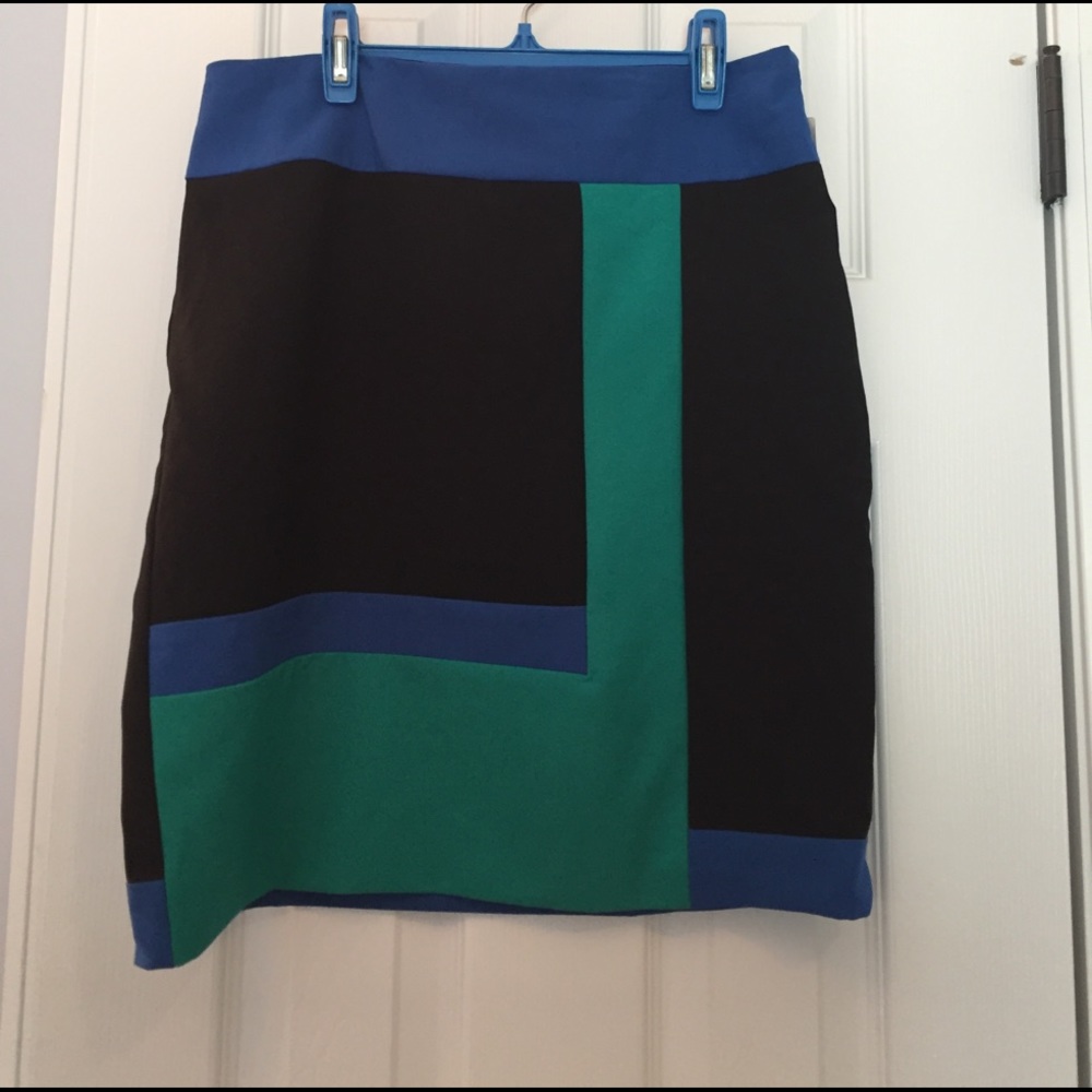 Block print pencil skirt