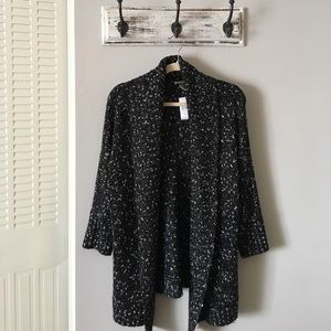 SALE!! LOFT NWT! Black White & Gold Cardigan