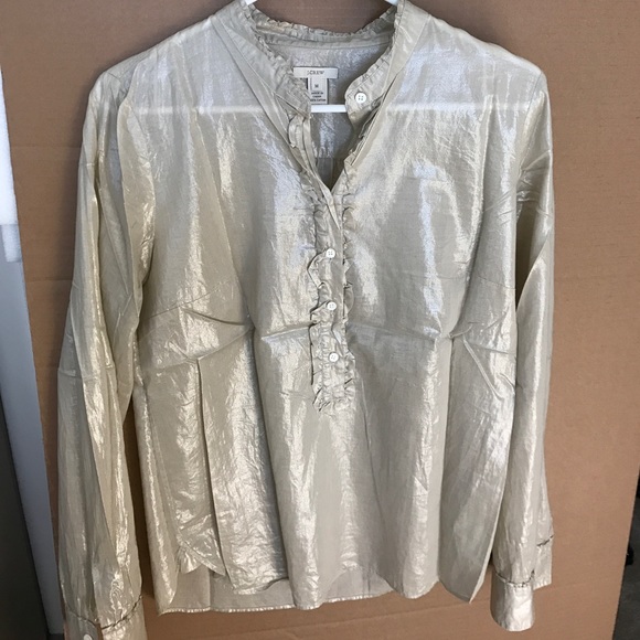 Jcrew Pullover Metallic Top - Picture 1 of 4