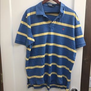 Men's striped polo