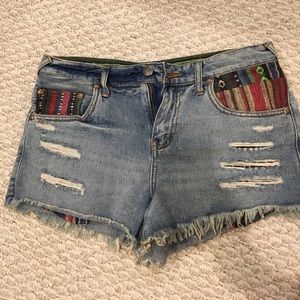 Free People Aztec Cutoff Shorts