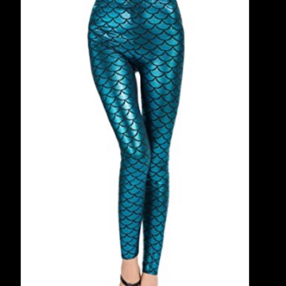 Blue mermaid leggings