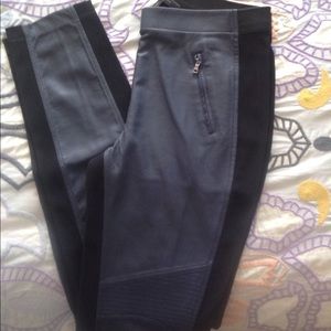 BCBG faux leather motorcycle leggings