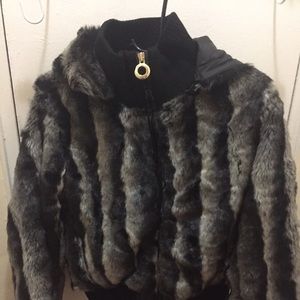 Coogi faux fur coat