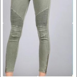Olive Moto jeggings