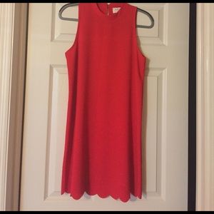 Scalloped dress with keyhole.