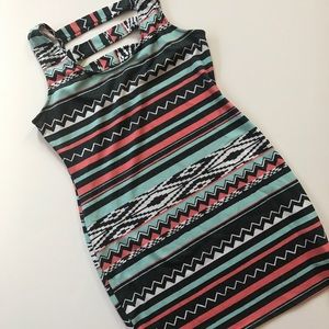 Tribal print dress • Sz XL