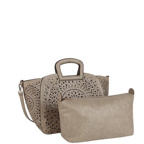 Nancy Laser Cutout Tote - Picture 2 of 4