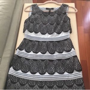 BCBG Black and Blue Lorena Lace Cocktail Dress