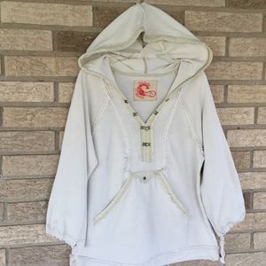 Free People Distressed Hoodie Sz L