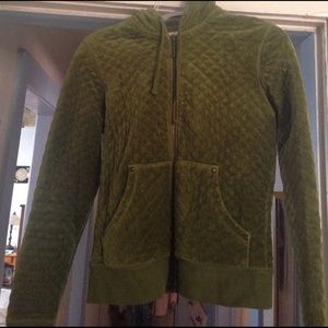Juicy couture heavy green zip-up hoodie
