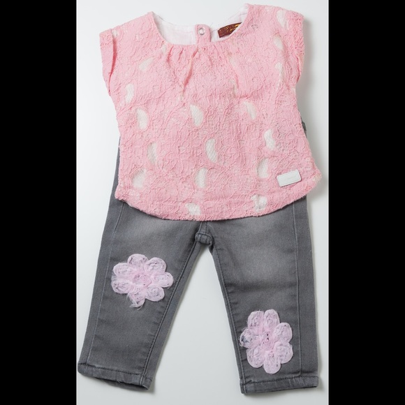 7 For All Mankind Other - Baby Girl 7 For All Mankind 2 Pc Outfit Jeans Top