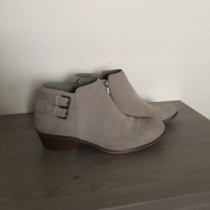 Gray suede boots