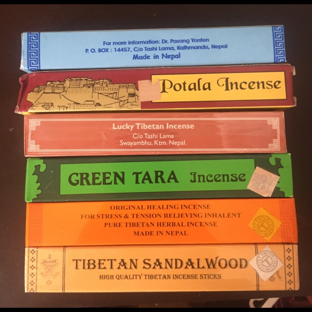 Tibetan Incense and Woden Incense holder.