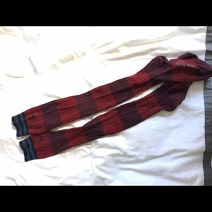 Jack Wills Knee High Socks: Red, Maroon and Blue
