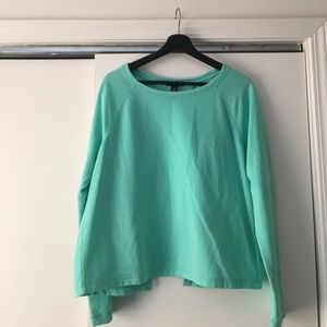 Gap size M bright mint green top with open back