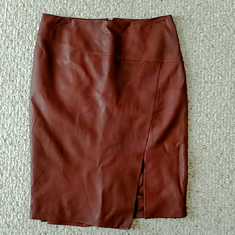 White House Black Market leather skirt