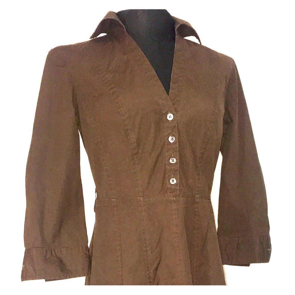 Ann Taylor Safari-esque A-line Shirt Dress