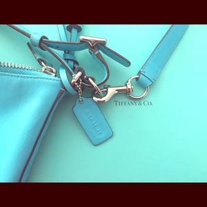 Coach leather handbag with silver hardware