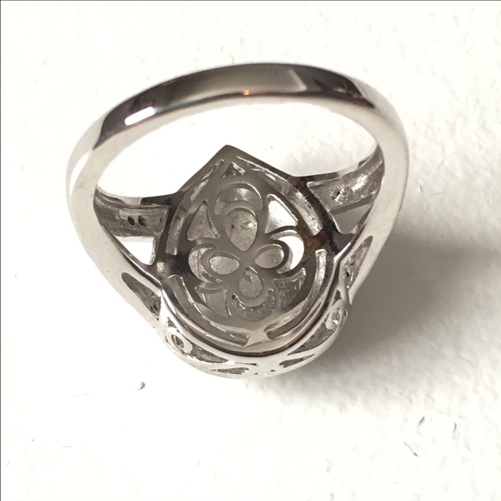 Diamond and Crystal Teardrop Ring New - Picture 8 of 10