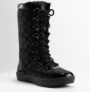 COACH Peggey Snow Boot, 6B, Black