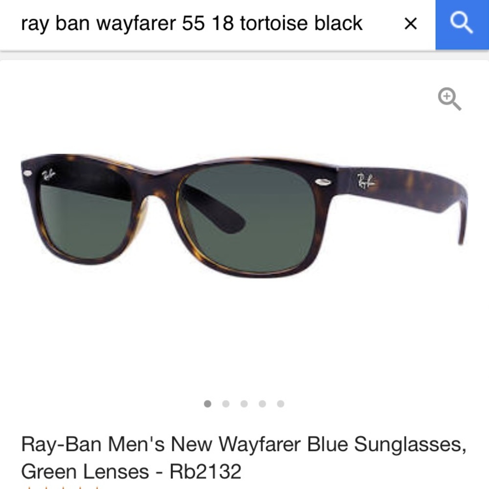 Ray-Ban Wayfarer 55-18 tortoise/green GUC