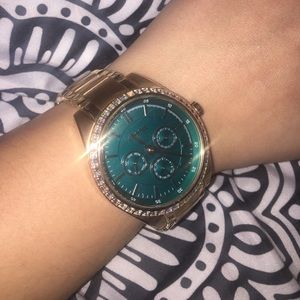 Fossil Gold & Teal watch