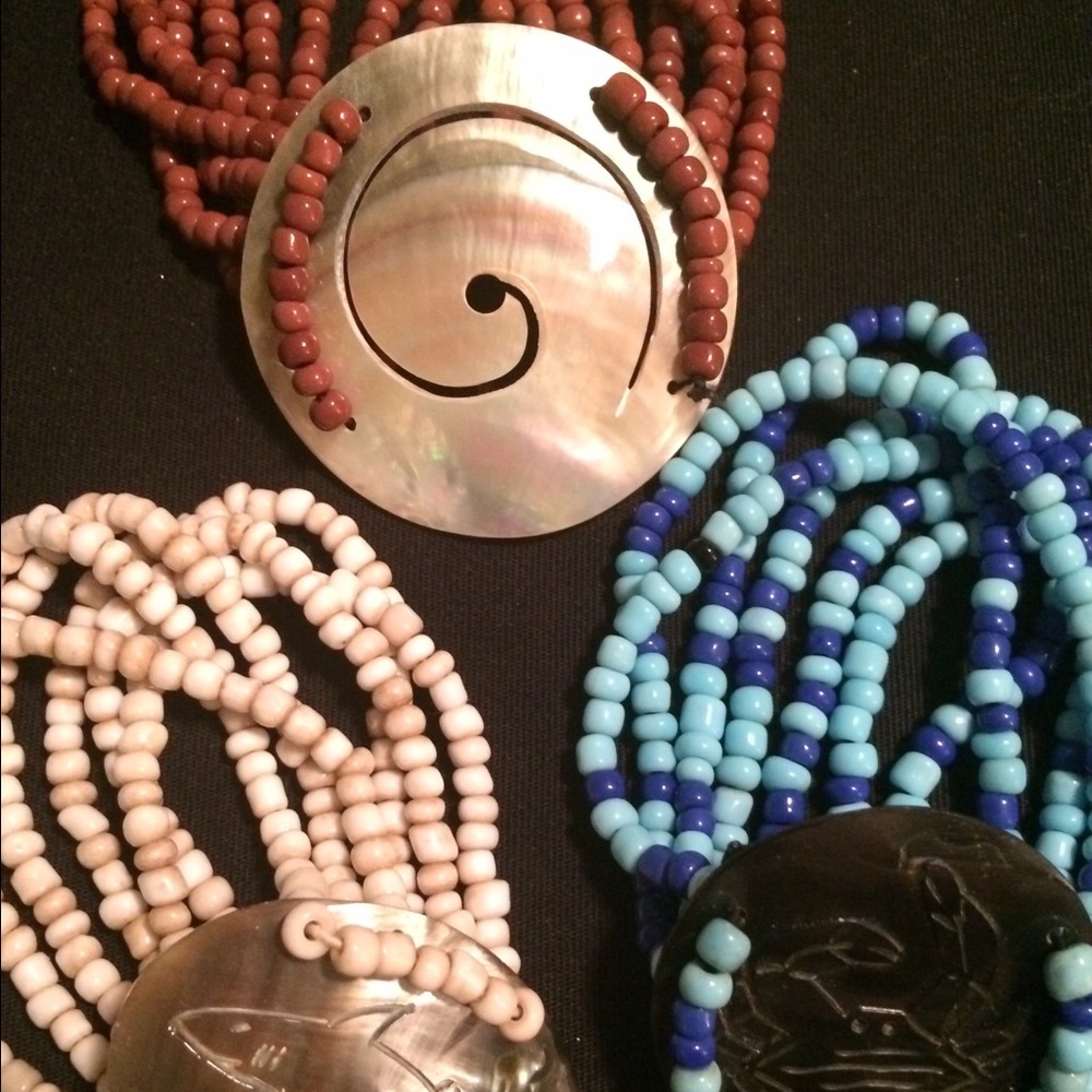 Trio set of multi-strand BEACHY bracelets