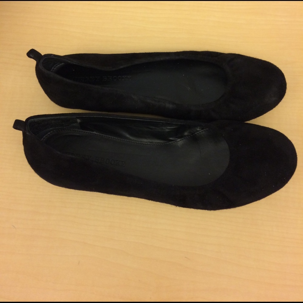 Black suede Audrey Brooke Flats