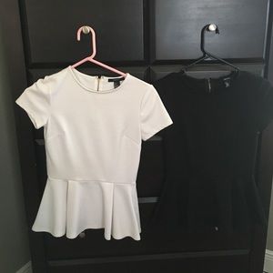 Bundle of two forever 21 peplum tops