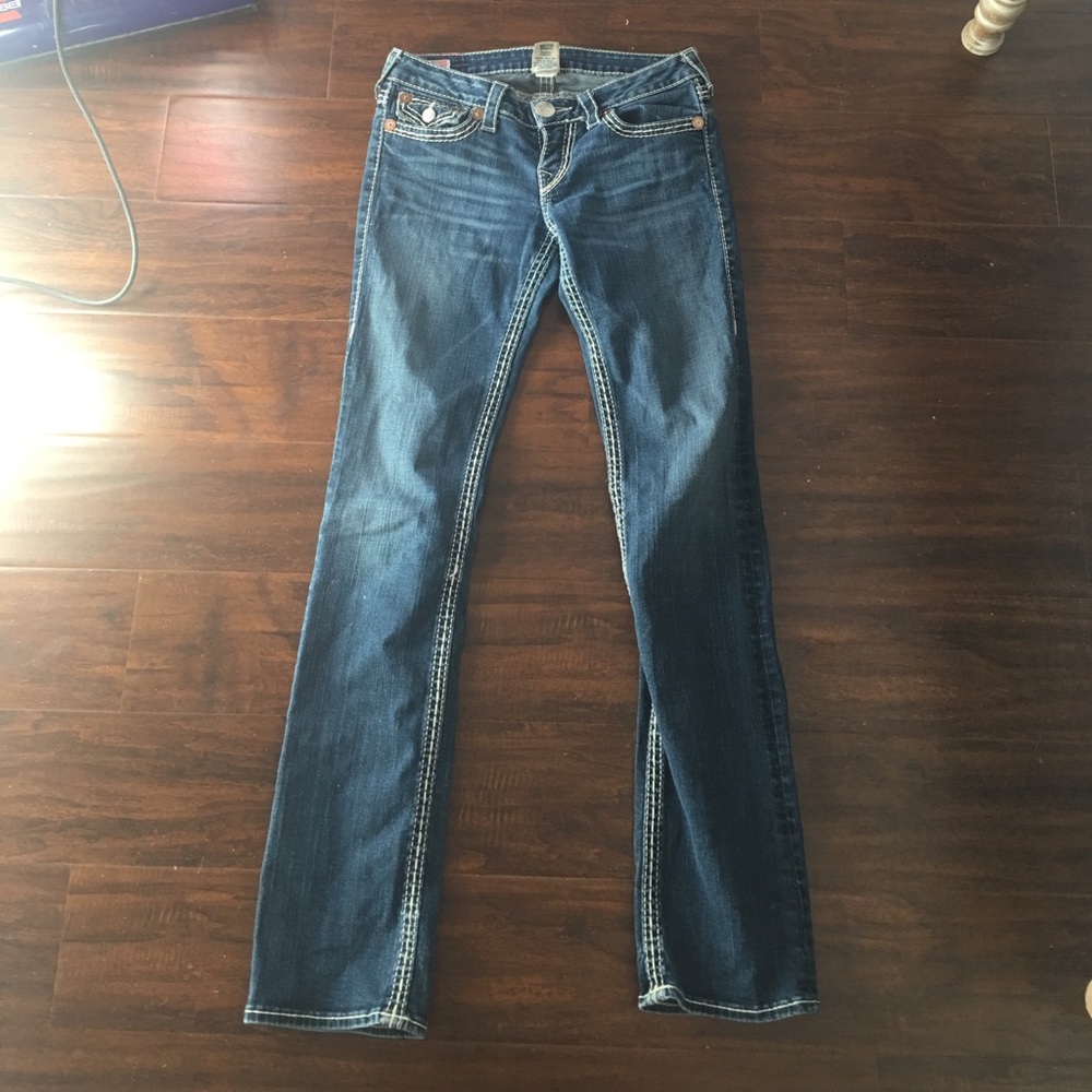 True religion women's blue jeans size 28 - Picture 4 of 8
