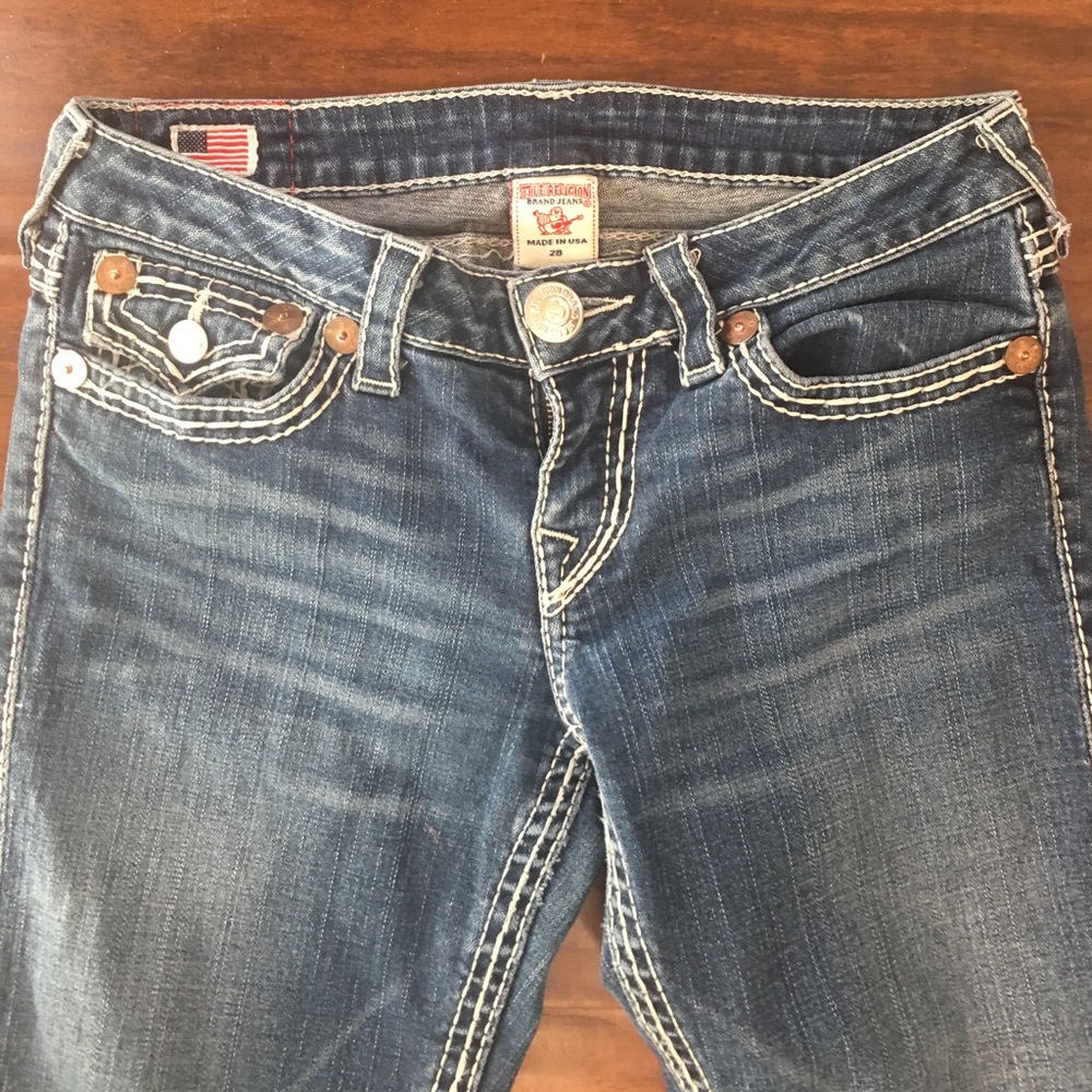 True religion women's blue jeans size 28 - Picture 5 of 8