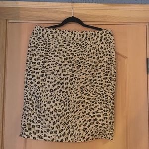 Banana Republic Leopard Pencil Skirt