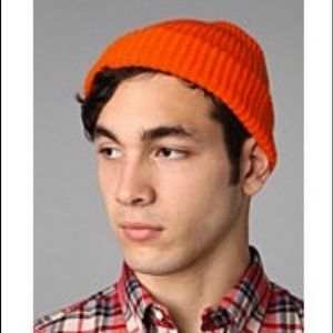 NWOT Brushed Neon Orange Beanie