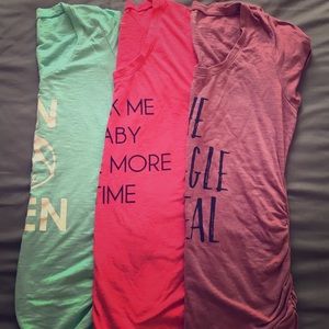 Scoop neck maternity shirts