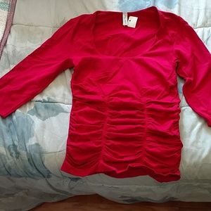New 3/4 length red shirt