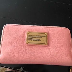 Marc Jacobs pale pink leather wallet