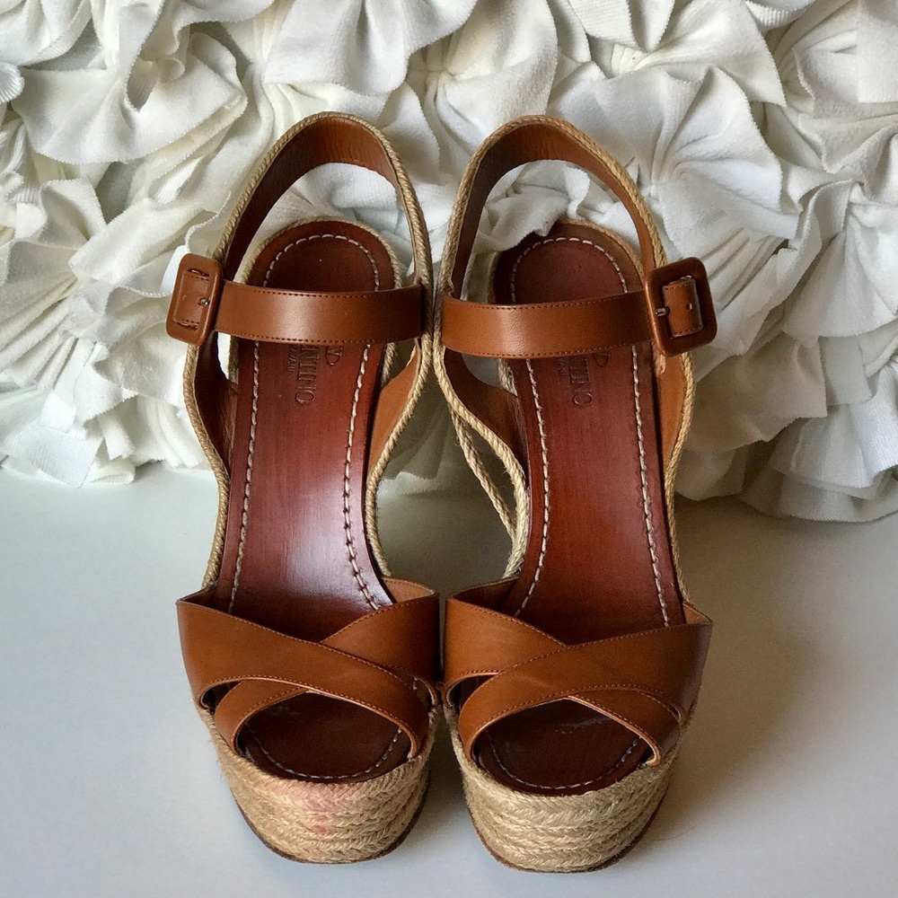 Sold Out Valentino Espadrille Wedge Size 37.5/7.5
