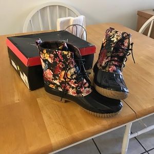 Floral Duck Boots