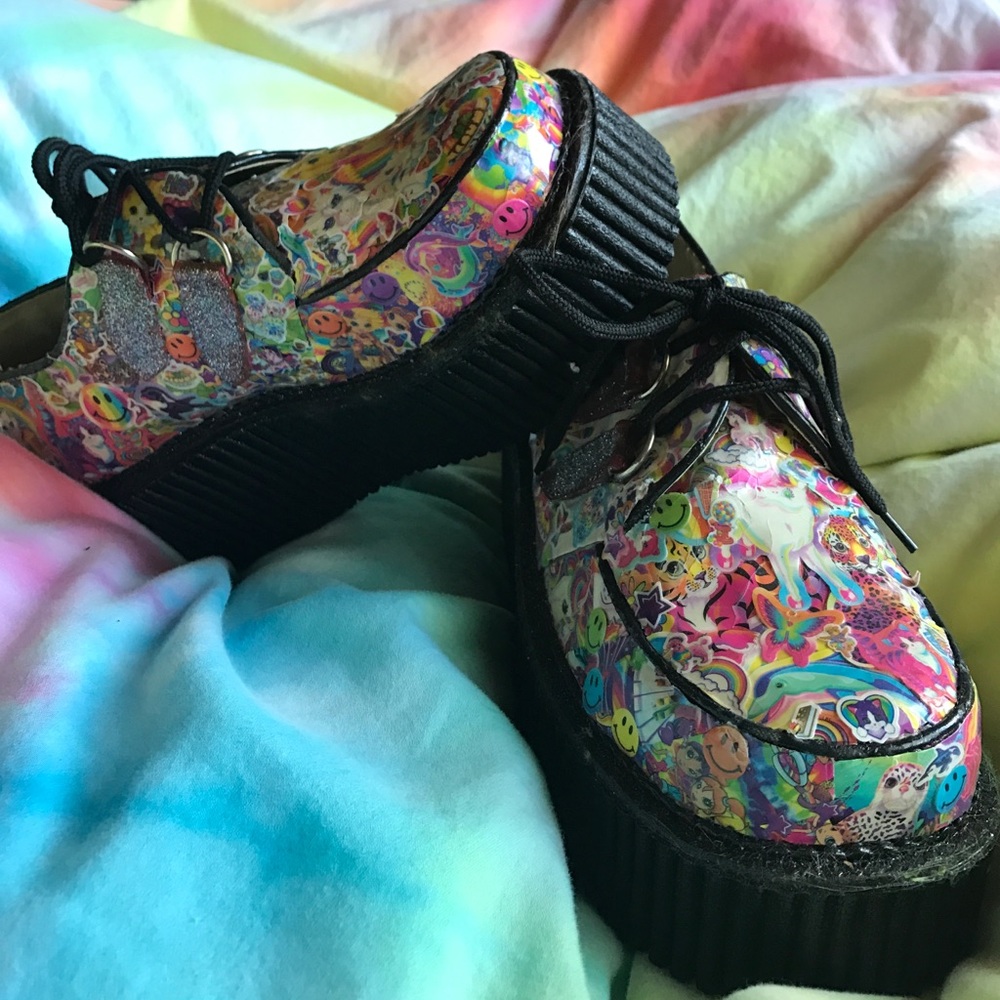 Lisa Frank creepers platform shoes