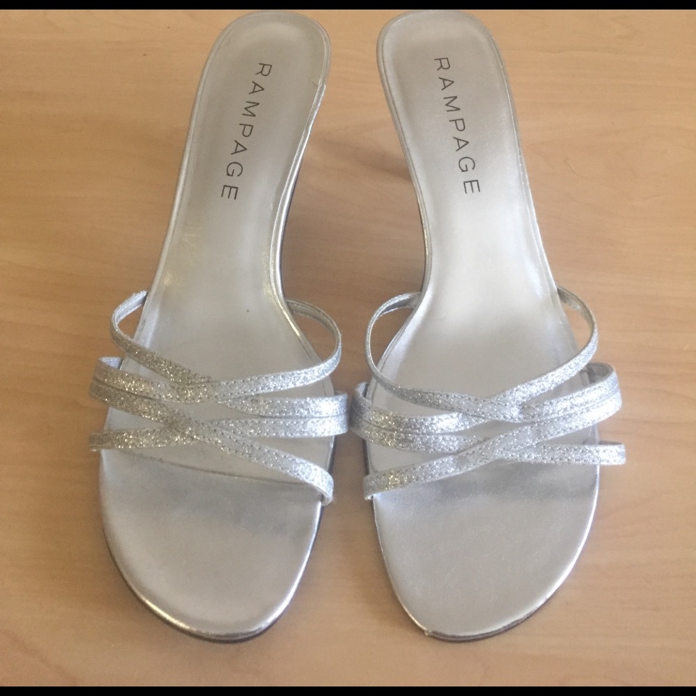 Silver mini heels