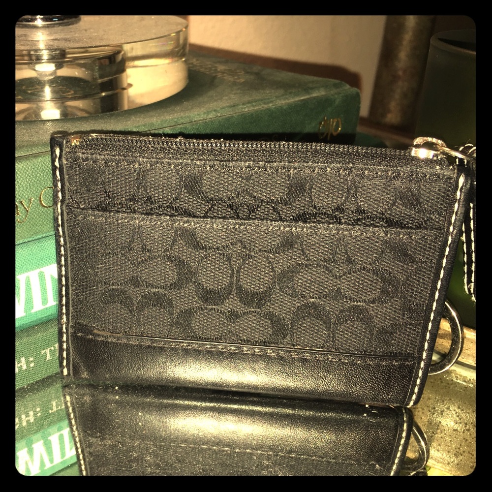 Authentic Coach monogram coin purse