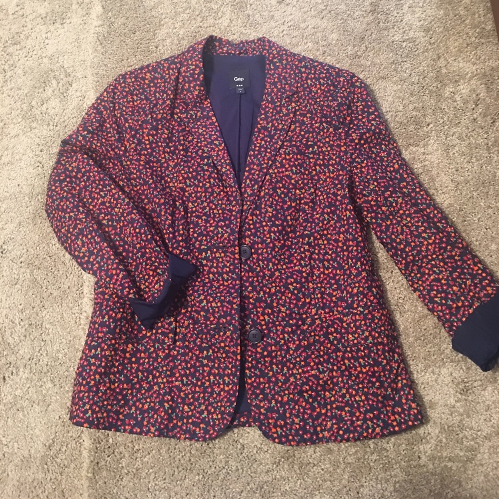 Floral print blazer