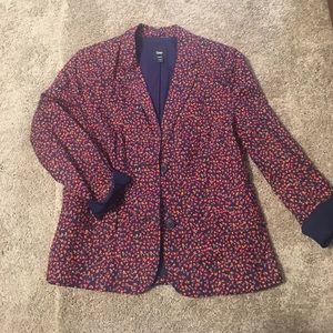 Floral print blazer