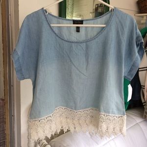 Jessica Simpson lace crop top