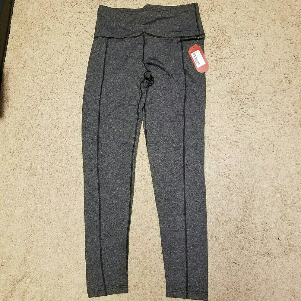 NWT Oiselle Running pants Sz L charcoal grey