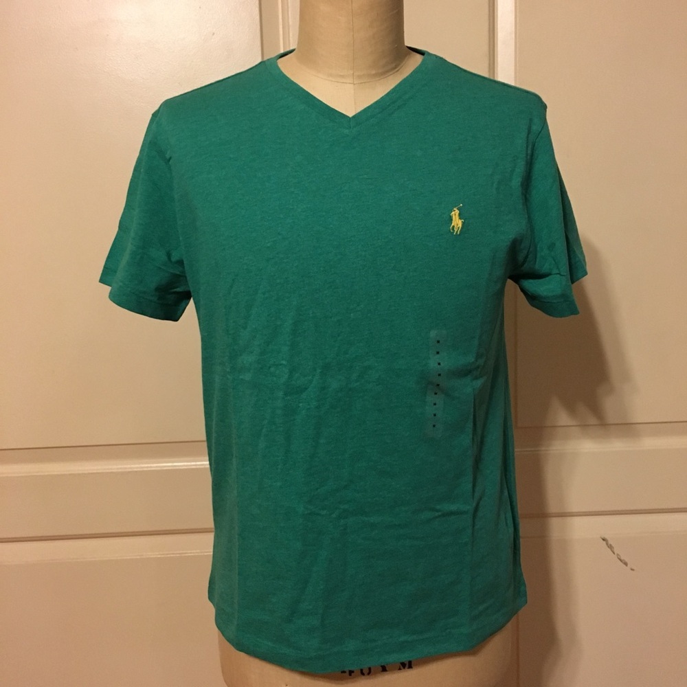 New Mens V-neck Short Sleeve T-shirt by Polo