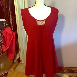 2X torrid dress . Dark red