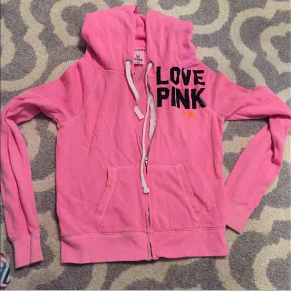 Pink VS hoodie size small
